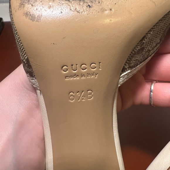 Gucci GG Canvas Bamboo Horsebit Mules 36.5 US 6.5 - Picture 7 of 11